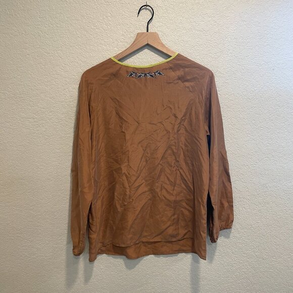 Sigrid Olsen Signature 100% Silk Embroidered Blouse S - Picture 5 of 5